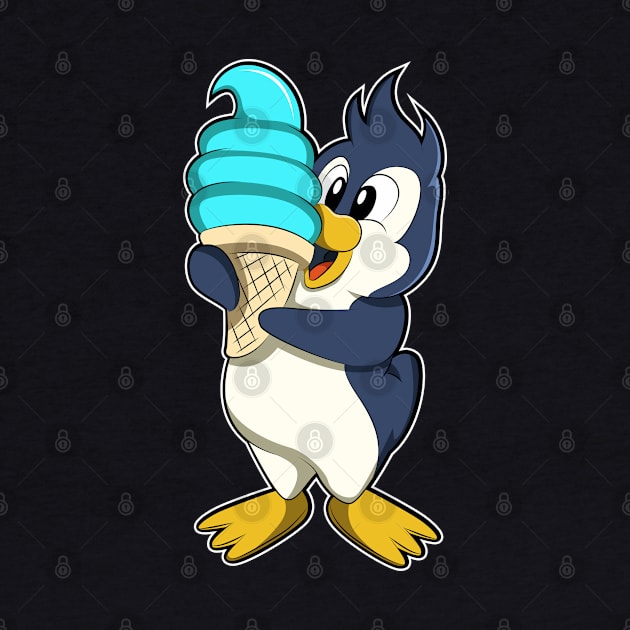 Penguin with Waffle Ice cream by Markus Schnabel